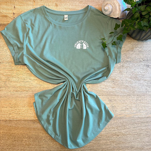 It's a good day to get adjusted Womens fittted T-shirt (Sage Green)