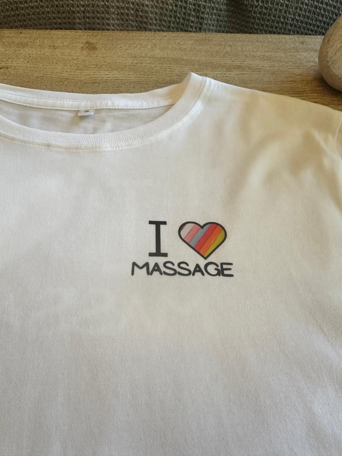 'I love massage does that make me kneady' Unisex T-shirt (White)