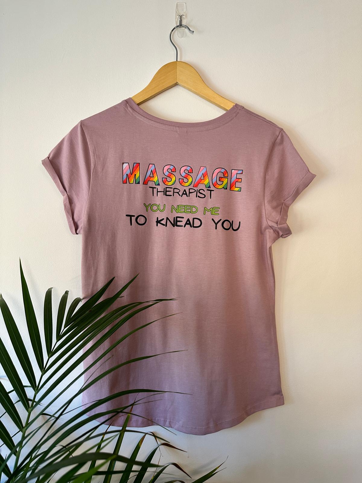 'You need me to knead you' Women fitted T-shirt (Miami Pink)