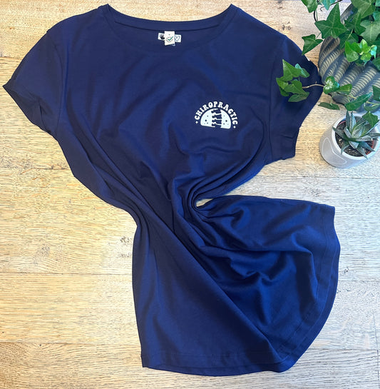 It's a good day to get adjusted Womens fittted T-shirt (Navy)