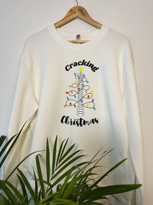 Cracking Christmas Chiropractic spine tree jumper