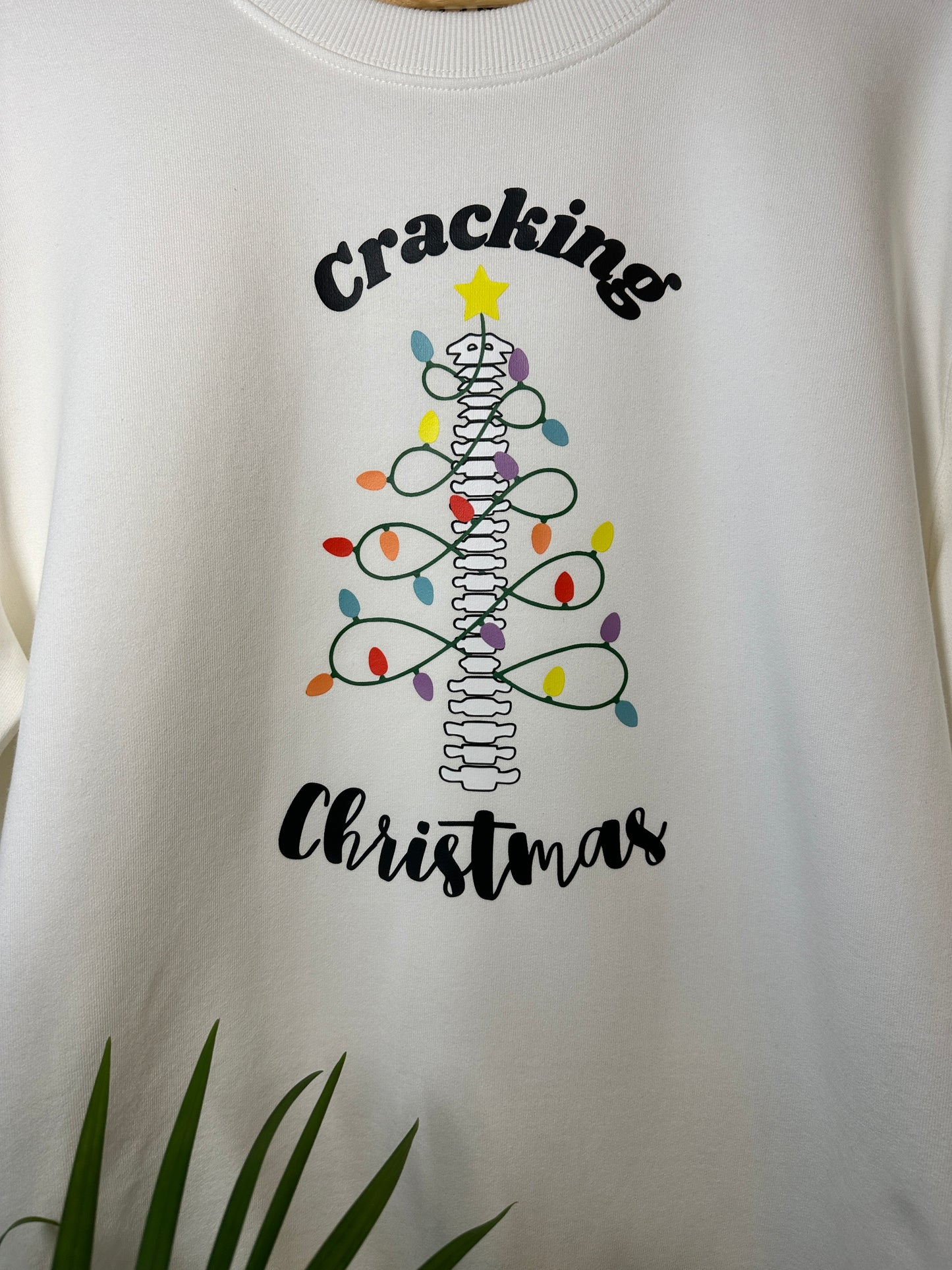 Cracking Christmas Chiropractic spine tree jumper